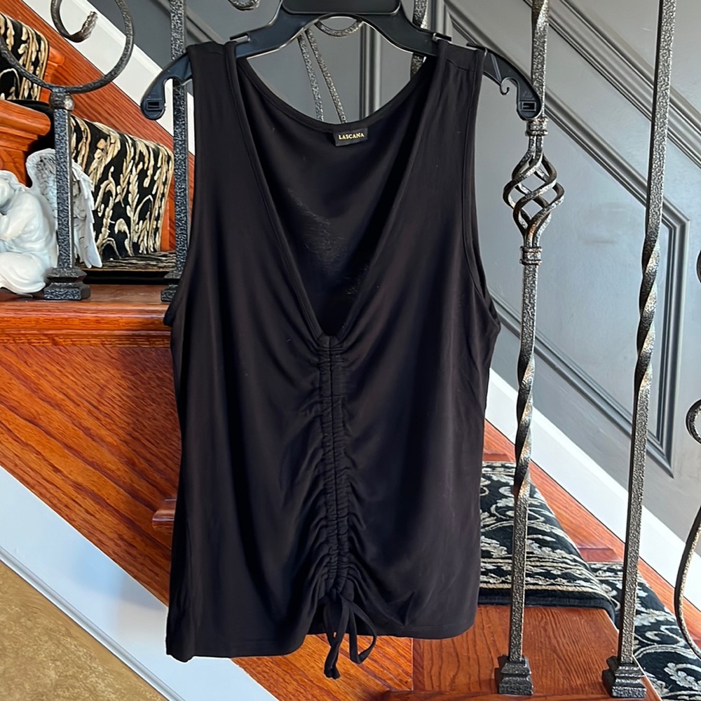 Lascana Tank Style V-Neck With Drawstring Center To Shortened Top For 2 Looks